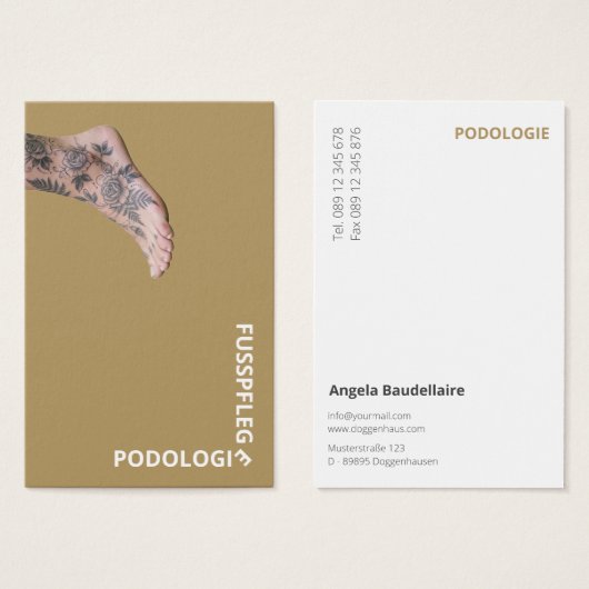 Fußpflege Visitenkarten (Vorne & Hinten)