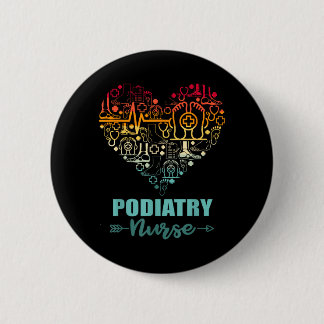 Fußpfleger Krankenschwester Herz Lustig Vintage Fu Button