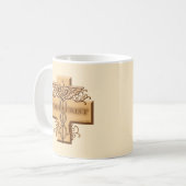 Fußpfleger Kreuz Caduceus Kaffeetasse (Vorderseite Links)