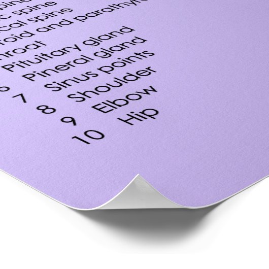 Fußreflexologie Poster (Ecke)