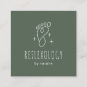 Fußreflexzonenmassage WELLNESS-CENTER Massage Ther Quadratische Visitenkarte (Vorderseite)