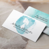 Fußreflexzonenmassage Wellness-Center Wasserfarben Visitenkarte