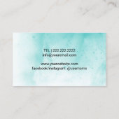 Fußreflexzonenmassage Wellness-Center Wasserfarben Visitenkarte (Rückseite)