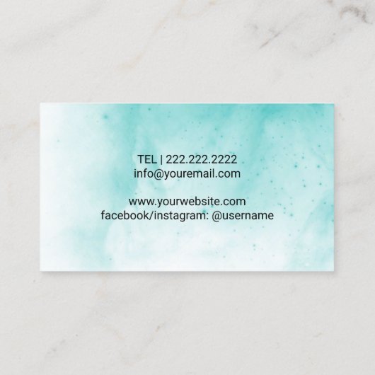 Fußreflexzonenmassage Wellness-Center Wasserfarben Visitenkarte (Rückseite)