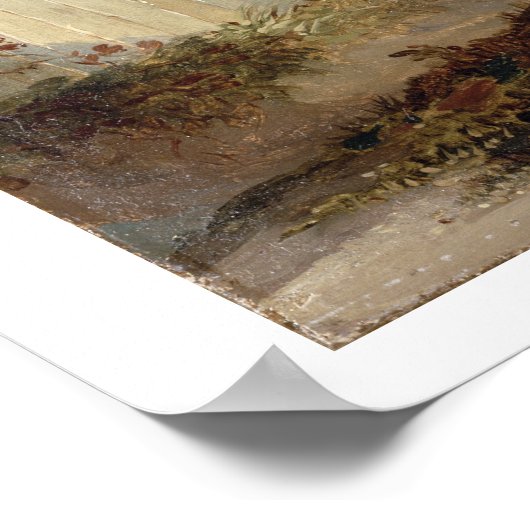 Fußschädigung (Öl auf Leinwand) Poster (Ecke)