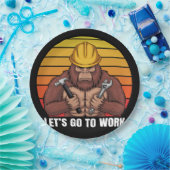 Fußsohle mit Helmstraffer Pappteller (Party)