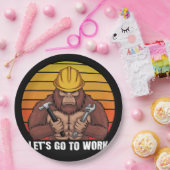 Fußsohle mit Helmstraffer Pappteller (Party)