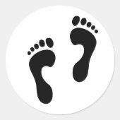 Fußspuren 2 runder aufkleber (Vorderseite)