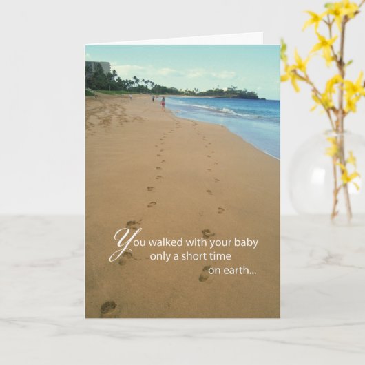 Fußspuren am Strand Karte (Gelbe Blume)