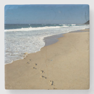 Fußspuren am Strand, Mabibi, Thongaland Steinuntersetzer
