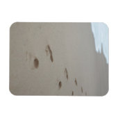 Fußspuren am Strand von Mosambik Magnet (Horizontal)