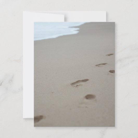 Fußspuren am Strand von Mosambik Mitteilungskarte (Vorderseite)