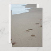 Fußspuren am Strand von Mosambik Mitteilungskarte (Vorne/Hinten)