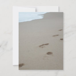 Fußspuren am Strand von Mosambik Mitteilungskarte