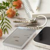 Fußspuren am Strand von Mosambik Schlüsselanhänger (Vorderseite rechts)