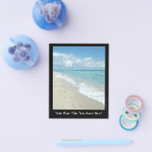 Fußspuren am weißen Sandstrand, Landschaftliches A Flyer (Einzeln)