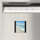 Fußspuren am weißen Sandstrand, Landschaftliches A Magnet (In Situ (Geschirrspüler))