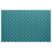 Fußspuren Aquamariner Schwarz Stoff (Fat Quarter (45,7 x 55,9 cm))