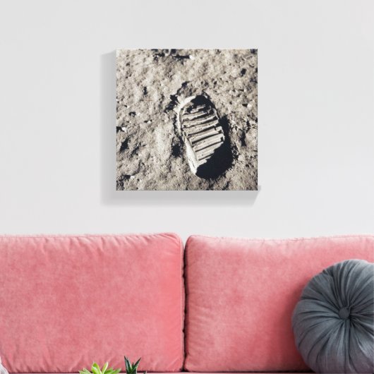 Fußspuren auf dem Mond Leinwanddruck (Insitu (Wohnzimmer))