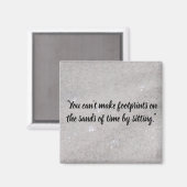 Fußspuren auf dem Sand Magnet (Vorderseite/Rückseite)