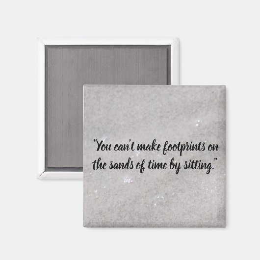 Fußspuren auf dem Sand Magnet (Vorderseite/Rückseite)