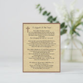 Fußspuren auf den Sandkarten Postkarte (Stehend Vorderseite)