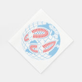 Fußspuren auf der Erde Serviette (Ecke)