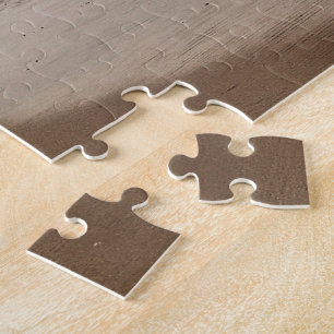 Fußspuren auf einem Foggy Beach Puzzle