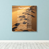 Fußspuren Gebet Glaubensbasierte Leinwand Kunst (Insitu (Holzboden))