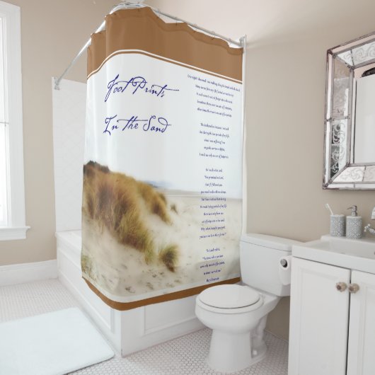 Fußspuren im Duschvorhang (Beispiel)