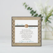 Fußspuren im Rahmen der Einladung zum Sand-Anniver (Stehend Vorderseite)