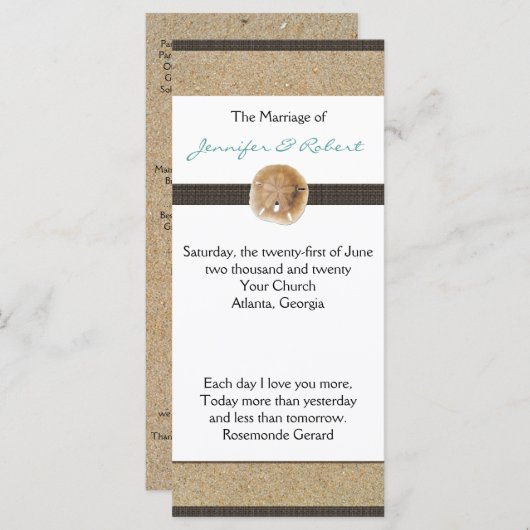 Fußspuren im Rahmen des Sand Wedding Program Programm (Vorne/Hinten)