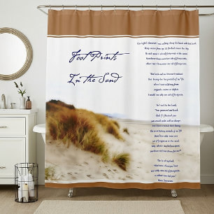 Fußspuren im Sand Duschvorhang
