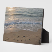 Fußspuren im Sand Fotoplatte (Seite)