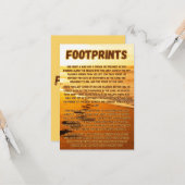 Fußspuren im Sand-Gebet-Bild Gruß Karte (Vorderseite/Rückseite Beispiel)
