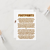 Fußspuren im Sand-Gebet Karte (Vorderseite/Rückseite Beispiel)