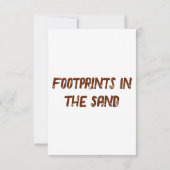 Fußspuren im Sand-Gebet Karte (Rückseite)