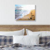 Fußspuren im Sand Gedicht 10x8 Leinwanddruck (Insitu (Schlafzimmer))