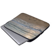 Fußspuren im Sand Laptopschutzhülle (Vorne Knopf)