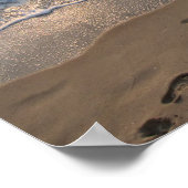 Fußspuren im Sand Poster (Ecke)