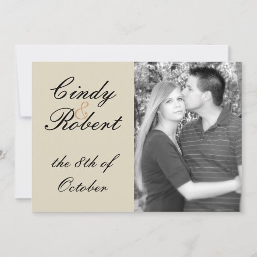 Fußspuren im Sand "Save the Date" Save The Date (Rückseite)