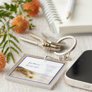 Fußspuren im Sand Schlüsselanhänger