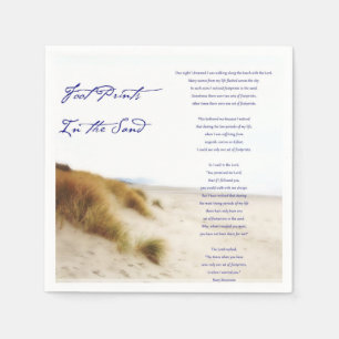 Fußspuren im Sand Serviette