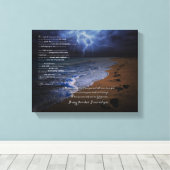 Fußspuren im Sandgedicht 10x8 (Sturm) Leinwanddruck (Insitu (Holzboden))