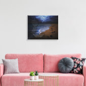 Fußspuren im Sandgedicht 14x11 (stürmisch) Leinwanddruck (Insitu (Wohnzimmer))