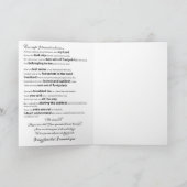 Fußspuren im Sandgedicht Dankeskarte (Innenseite)