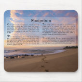 Fußspuren im Sandgedicht Mousepad (Vorne)