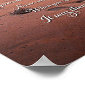 Fußspuren im Sandgedicht Poster (Ecke)