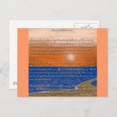 Fußspuren im Sandgedicht Postkarte (Vorne/Hinten)