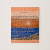 Fußspuren im Sandgedicht Puzzle (Vertikal)